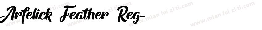 Arfelick Feather Reg字体转换